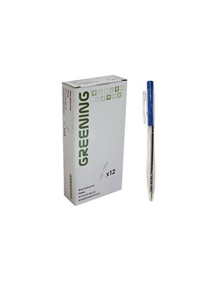 BOLIGRAFO RETRACTIL GREENING AZUL