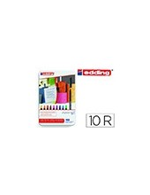 ROTULADOR EDDING PUNTA FIBRA 1200 CAJA 10 ROTULADORES PUNTA RED.0.5 M 2