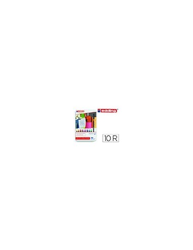 ROTULADOR EDDING PUNTA FIBRA 1200 CAJA 10 ROTULADORES PUNTA RED.0.5 M