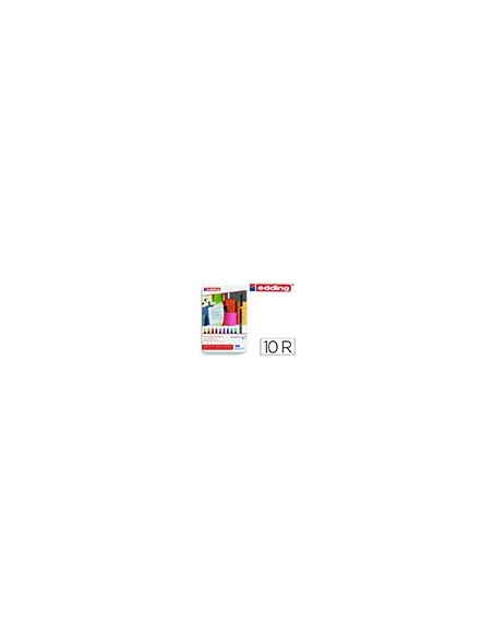 ROTULADOR EDDING PUNTA FIBRA 1200 CAJA 10 ROTULADORES PUNTA RED.0.5 M