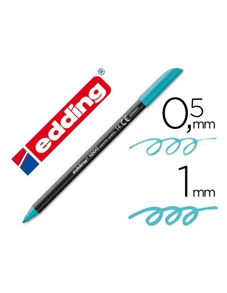 ROTULADOR EDDING PUNTA FIBRA 1200 AZUL TURQUESA N.14 PUNTA RED.0.5 MM