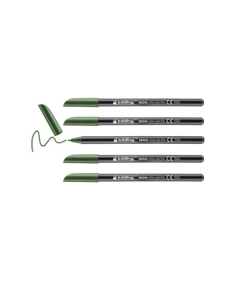 ROTULADOR EDDING PUNTA FIBRA 1200 VER OLIVA N.15 PUNTA RED.0.5 MM