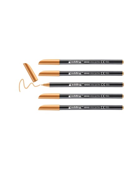ROTULADOR EDDING PUNTA FIBRA 1200 NARANJA CLARO N.16 PUNTA RED.0.5 MM