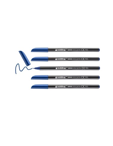 ROTULADOR EDDING PUNTA FIBRA 1200 AZUL ACERO N.17 PUNTA RED.0.5 MM