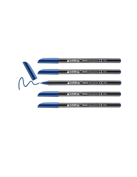 ROTULADOR EDDING PUNTA FIBRA 1200 AZUL ACERO N.17 PUNTA RED.0.5 MM