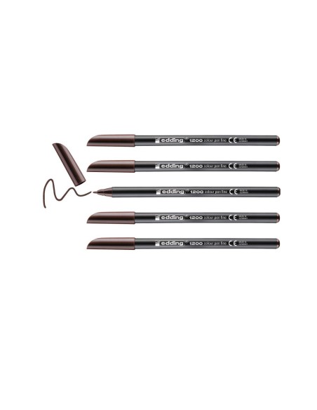 ROTULADOR EDDING PUNTA FIBRA 1200 MARRON OSCURO N. 18 PUNTA RED.0.5 M