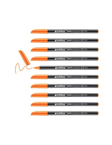 ROTULADOR EDDING PUNTA FIBRA 1200 NARANJA NEON N.66 PUNTA FIBRA 0,5 M