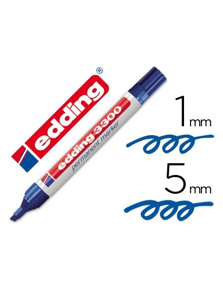 ROTULADOR EDDING MARCADOR 3300 N.3 AZUL PUNTA BISELADA