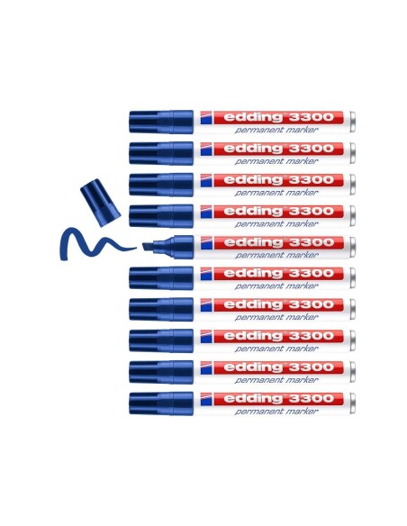 ROTULADOR EDDING MARCADOR 3300 N.3 AZUL PUNTA BISELADA