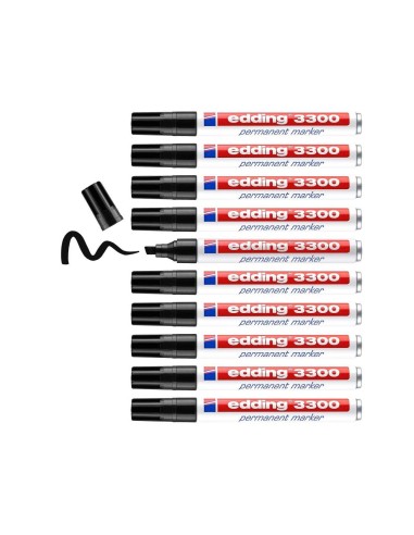 ROTULADOR EDDING MARCADOR 3300 N.1 NEGRO PUNTA BISELADA