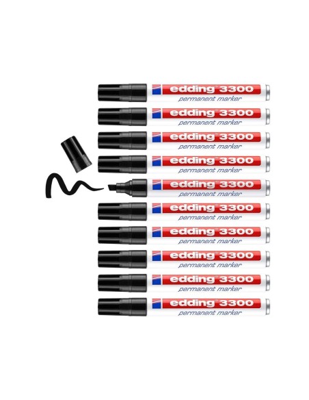 ROTULADOR EDDING MARCADOR 3300 N.1 NEGRO PUNTA BISELADA