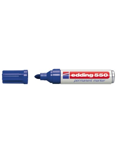 ROTULADOR EDDING PUNTA FIBRA PERM.550 AZUL N.3 PUNTA RED.