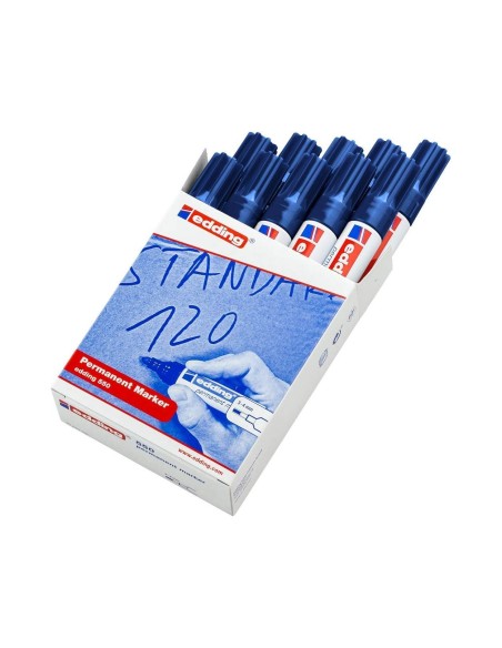 ROTULADOR EDDING PUNTA FIBRA PERM.550 AZUL N.3 PUNTA RED.