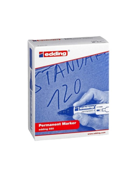 ROTULADOR EDDING PUNTA FIBRA PERM.550 AZUL N.3 PUNTA RED.