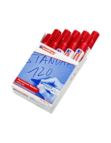 ROTULADOR EDDING PUNTA FIBRA PERM.550 ROJO N.2 PUNTA RED.