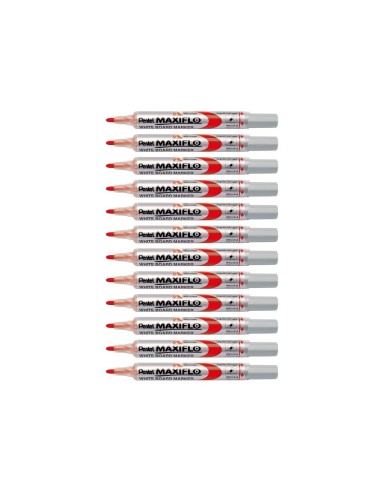 ROTULADOR MAXIFLO PENTEL PIZARRA BLANCA COLOR ROJO
