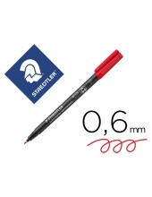 ROTULADOR LUMOCOL RETRO. FIBRAPERM. 318-2 ROJO PUNTA FINA 0.6