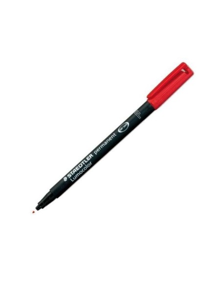ROTULADOR LUMOCOL RETRO. FIBRAPERM. 318-2 ROJO PUNTA FINA 0.6