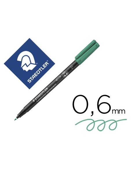 ROTULADOR LUMOCOL RETRO. FIBRAPERM. 318-5 VERDE PUNTA FINA 0.6