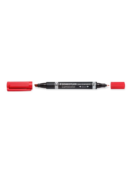 ROTULADOR STAEDTLER LUMOCOLOR PERM.DUO 348 ROJO PUNTA F 0,6 MM PUNTA