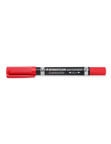 ROTULADOR STAEDTLER LUMOCOLOR PERM.DUO 348 ROJO PUNTA F 0,6 MM PUNTA