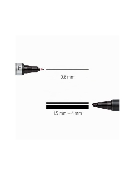 ROTULADOR STAEDTLER LUMOCOLOR PERM.DUO 348 NG.PUNTA F 0,6 MM PUNTA
