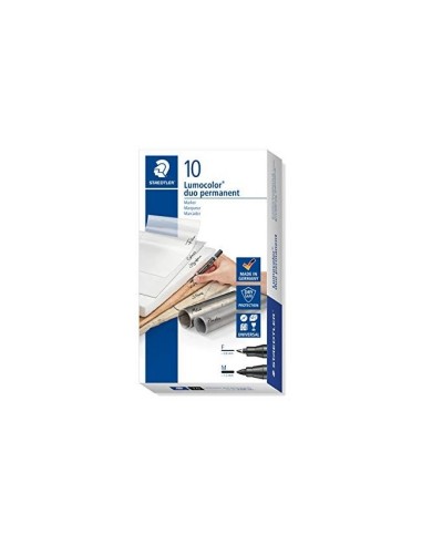 ROTULADOR STAEDTLER LUMOCOLOR PERM.DUO 348 NG.PUNTA F 0,6 MM PUNTA