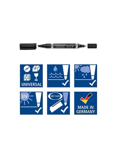 ROTULADOR STAEDTLER LUMOCOLOR PERM.DUO 348 NG.PUNTA F 0,6 MM PUNTA