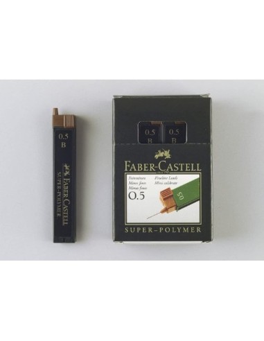 MINAS FABER GRAFITO 9065 0,5 MM 2B ESTUCHE 12 MINAS
