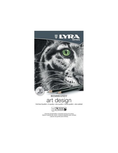 LAPICES GRAFITO LYRA REMBRAND ART DESIGN CAJA 12 GRADUACIONES 6B-5B-3