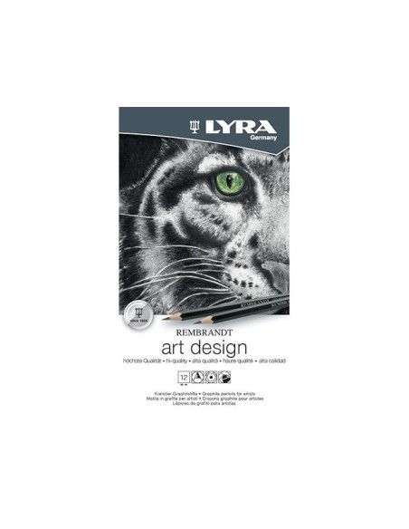 LAPICES GRAFITO LYRA REMBRAND ART DESIGN CAJA 12 GRADUACIONES 6B-5B-3