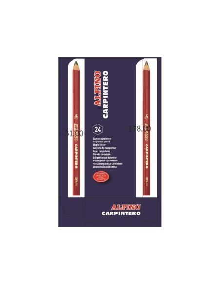 LAPICES ALPINO CARPINTERO CAJA DE 24 UNIDADES
