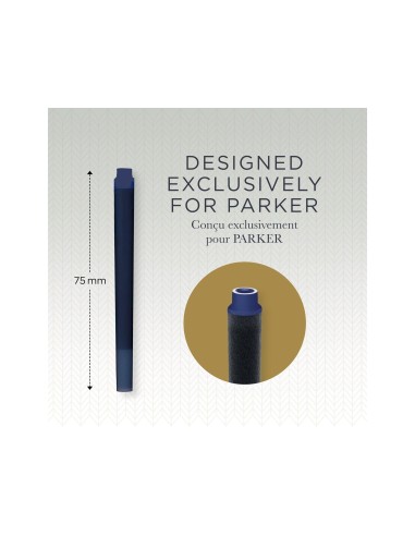 TINTA ESTILOGRAFICA PARKER AZUL PERM.CAJA 5 CARTUCHOS