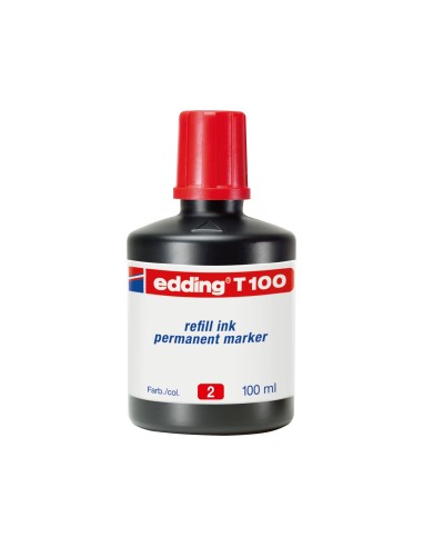 TINTA ROTULADOR EDDING T-100 ROJO FRASCO 100 ML