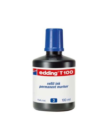TINTA ROTULADOR EDDING T-100 AZUL FRASCO 100 ML