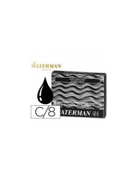 TINTA ESTILOGRAFICA WATERMAN AZUL FLORIDA CAJA 8 CARTUCHOS STANDARD L