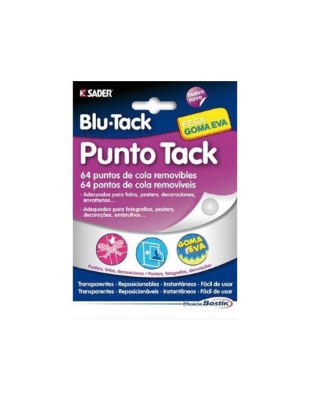SUJETACOSA MASILLA BOSTIK BLU TACK PUNTO TACK 64 PUNTOS DE COLA