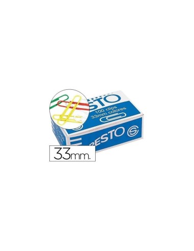 CLIPS COL.PAPER CAJA 100
