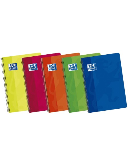 CUADERNO ESP. OXFORD FL. T.CARTON 4MM 80H. 90GR. SURT.