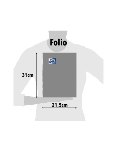 CUADERNO ESP. OXFORD FL. T.CARTON 4MM 80H. 90GR. SURT.