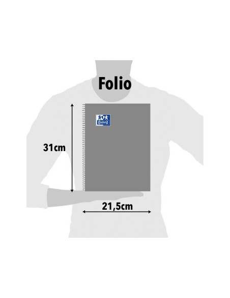 CUADERNO ESP. OXFORD FL. T.CARTON 4MM 80H. 90GR. SURT.