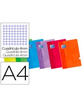 CUADERNO ENCOLADO OXFORD A4 4MM 48H. 90GR. COL. SURT.