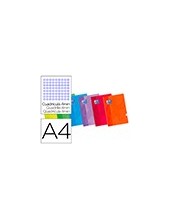 CUADERNO ENCOLADO OXFORD A4 4MM 48H. 90GR. COL. SURT. 2