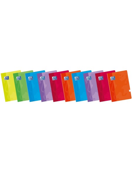 CUADERNO ENCOLADO OXFORD A4 4MM 48H. 90GR. COL. SURT.