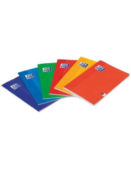 CUADERNO ENCOLADO OXFORD A5 T.CARTON PAUTA 2.5MM 48H. 90GR. SURT.