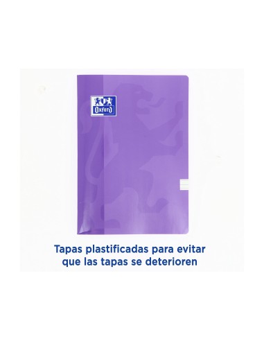 CUADERNO ENCOLADO OXFORD A4 HORIZONTAL 48H. 90GR. COL.SURT.