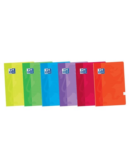 CUADERNO ENCOLADO OXFORD A4 HORIZONTAL 48H. 90GR. COL.SURT.