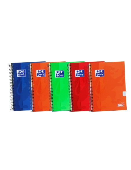 CUADERNO ESP. OXFORD A5 T.EXTRA 4MM 80H 90GR. COL. SURT.