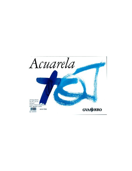 BLOC ENCOLADO GUARRO A4 ACUARELA 20H. 240GR.