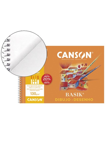 CUADERNO ESP. CANSON DIBUJO A4+ MICRO 20H. 160GR.